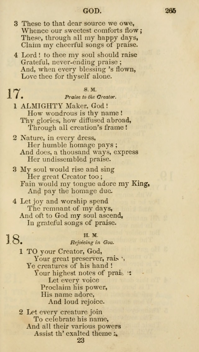 Church Psalmist: or psalms and hymns for the public, social and private use of evangelical Christians (5th ed.) page 267