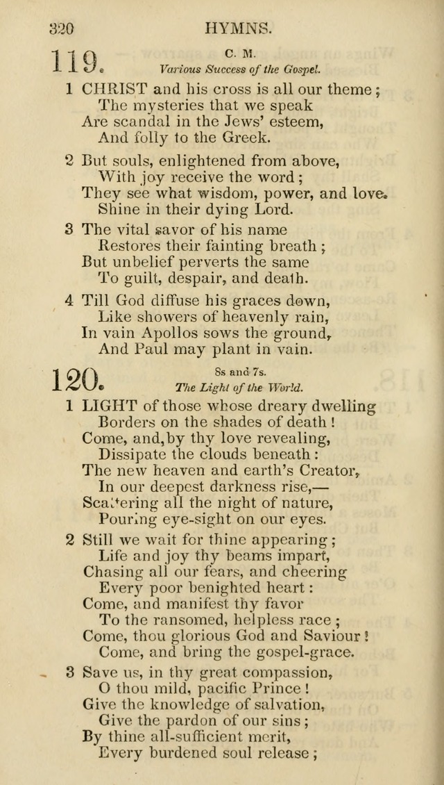 Church Psalmist: or psalms and hymns for the public, social and private use of evangelical Christians (5th ed.) page 322
