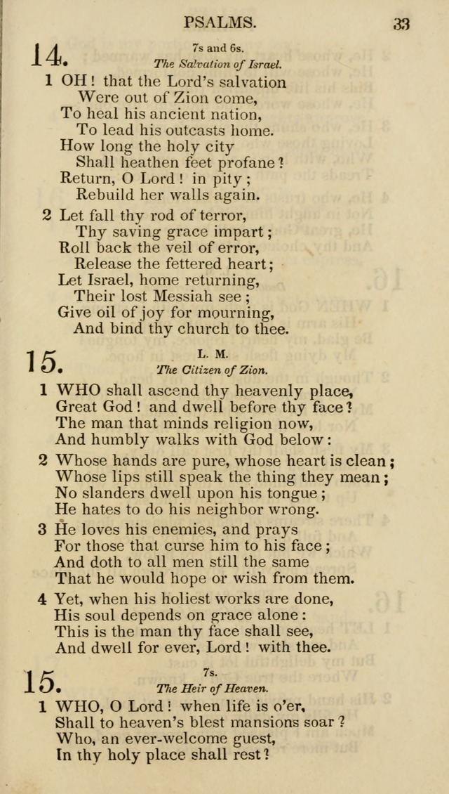 Church Psalmist: or psalms and hymns for the public, social and private use of evangelical Christians (5th ed.) page 35