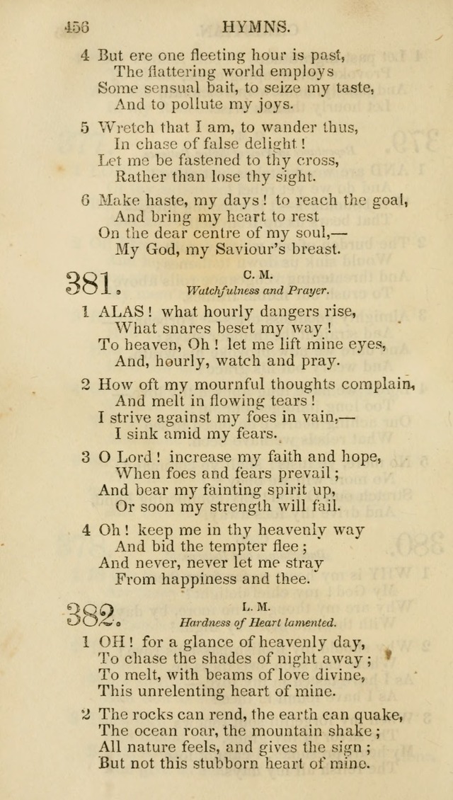 Church Psalmist: or psalms and hymns for the public, social and private use of evangelical Christians (5th ed.) page 458