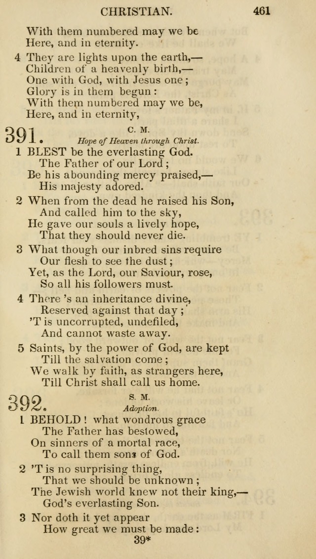 Church Psalmist: or psalms and hymns for the public, social and private use of evangelical Christians (5th ed.) page 463