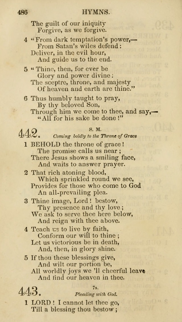 Church Psalmist: or psalms and hymns for the public, social and private use of evangelical Christians (5th ed.) page 488