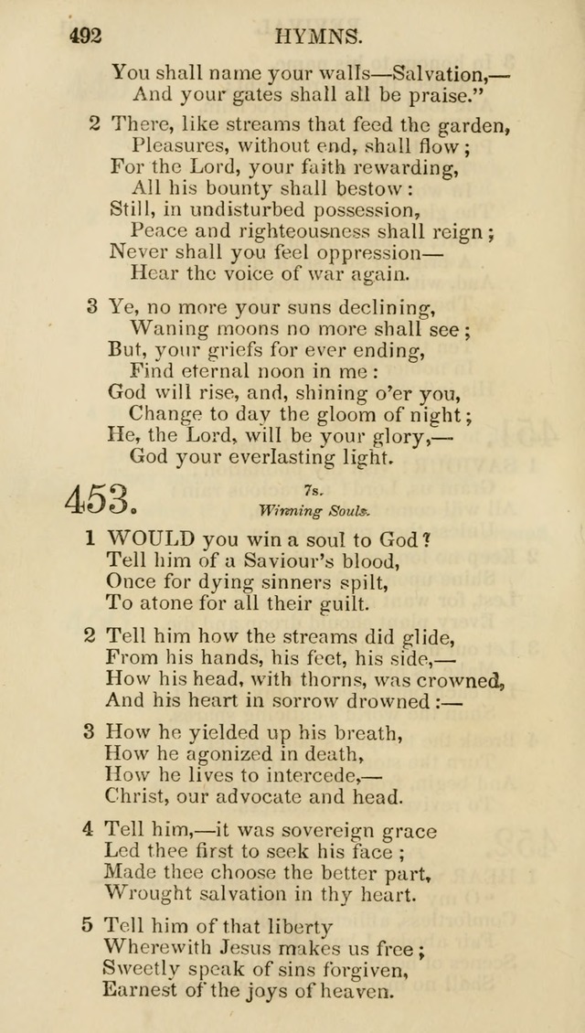 Church Psalmist: or psalms and hymns for the public, social and private use of evangelical Christians (5th ed.) page 494