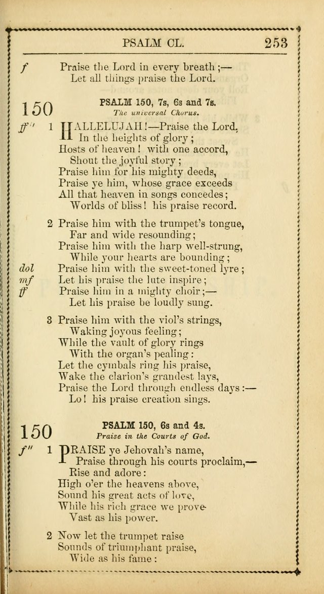Church Psalmist: or, psalms and hymns, for the public, social and private use of Evangelical Christians. With Supplement. (53rd ed.) page 252