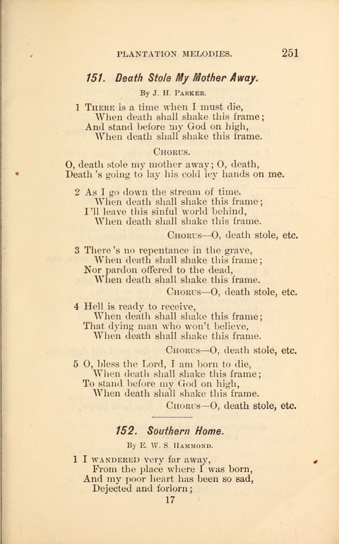 A Collection of Revival Hymns and Plantation Melodies page 257