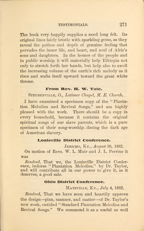 A Collection of Revival Hymns and Plantation Melodies page 277