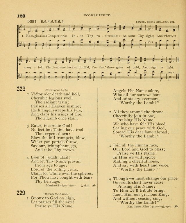 Carmina Sanctorum, a selection of hymns and songs of praise with tunes page 121
