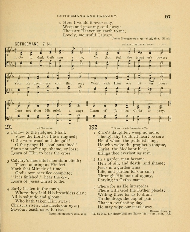 Carmina Sanctorum, a selection of hymns and songs of praise with tunes page 98