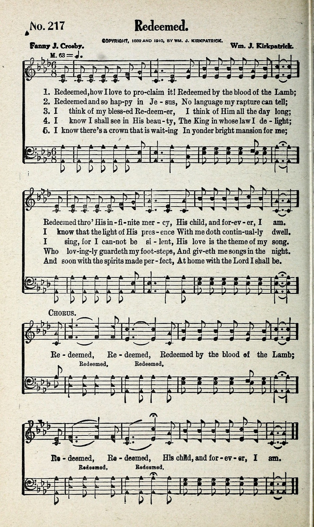 Calvary Songs: A Choice Collection of Gospel Songs, both Old and New page 227