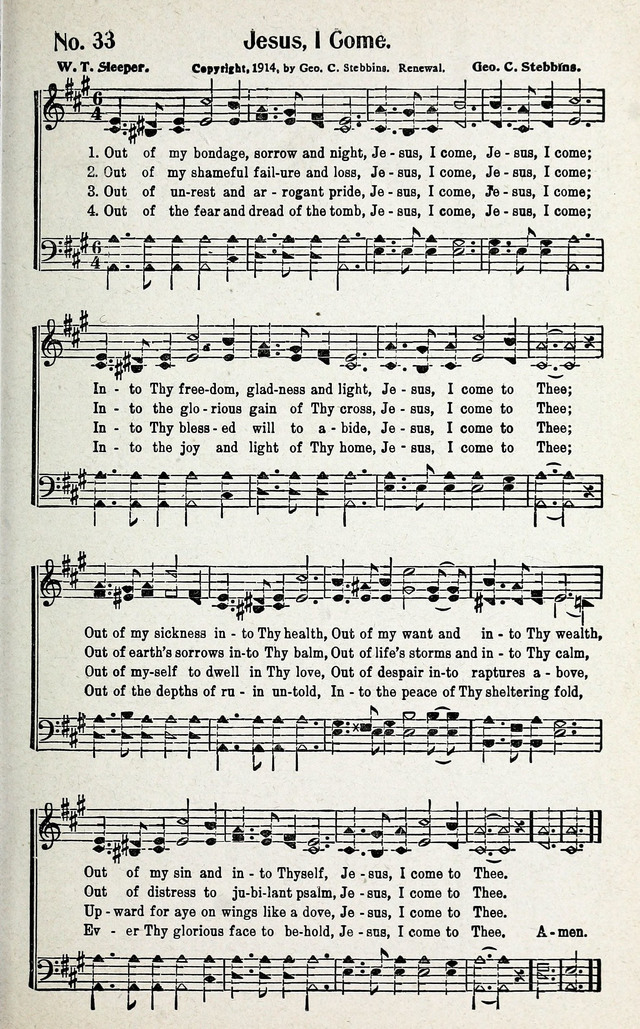 Calvary Songs: A Choice Collection of Gospel Songs, both Old and New page 34