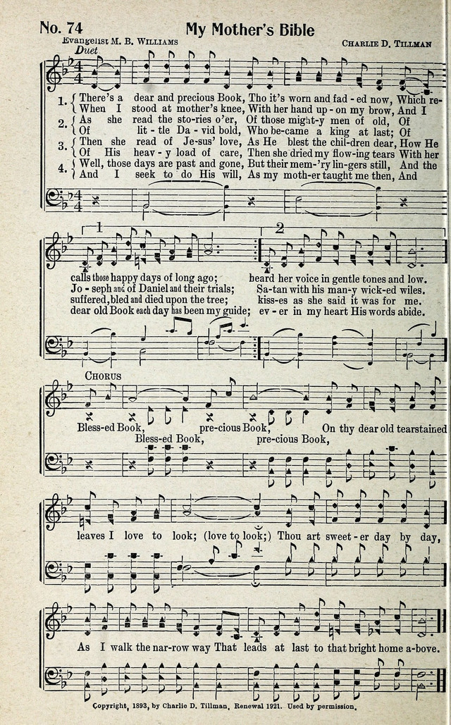 Calvary Songs: A Choice Collection of Gospel Songs, both Old and New page 75