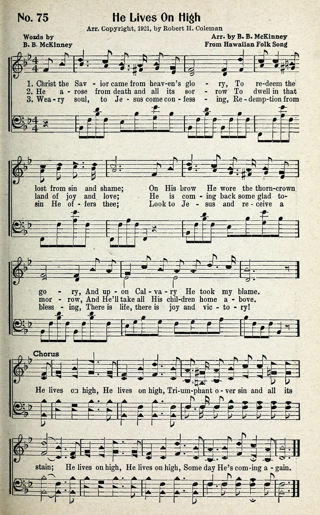 Calvary Songs: A Choice Collection of Gospel Songs, both Old and New page 76