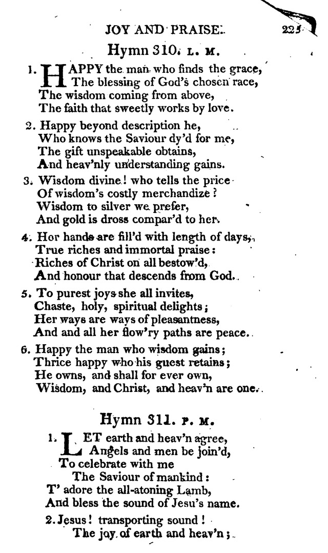 A Choice Selection of Evangelical Hymns, from various authors: for the use of the English Evangelical Lutheran Church in New York page 223