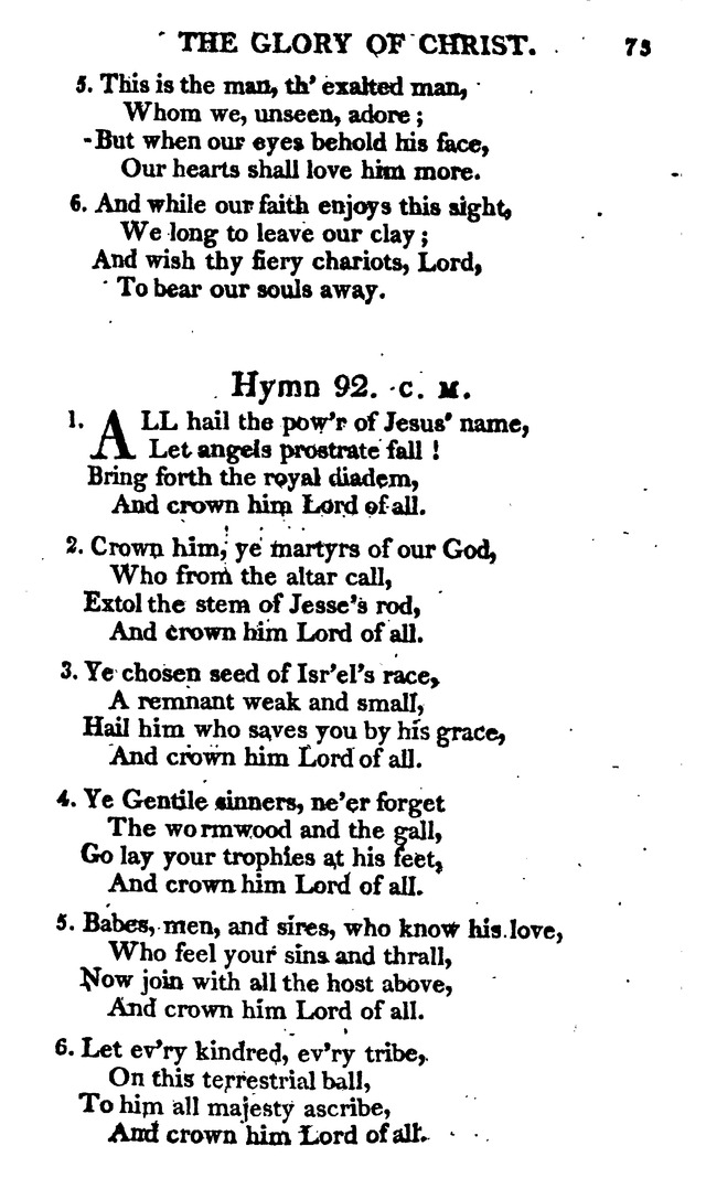 A Choice Selection of Evangelical Hymns, from various authors: for the use of the English Evangelical Lutheran Church in New York page 75