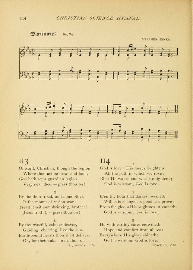 Christian Science Hymnal: a selection of spiritual songs page 114