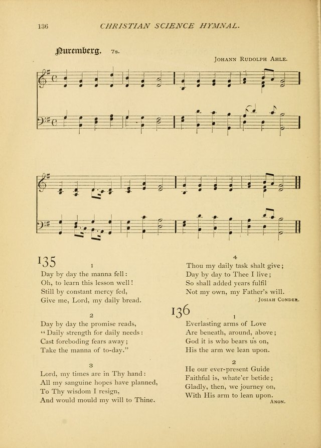 Christian Science Hymnal: a selection of spiritual songs page 136