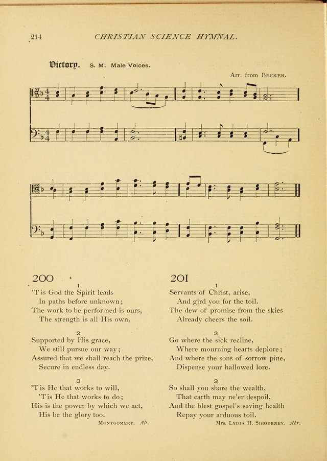 Christian Science Hymnal: a selection of spiritual songs page 216