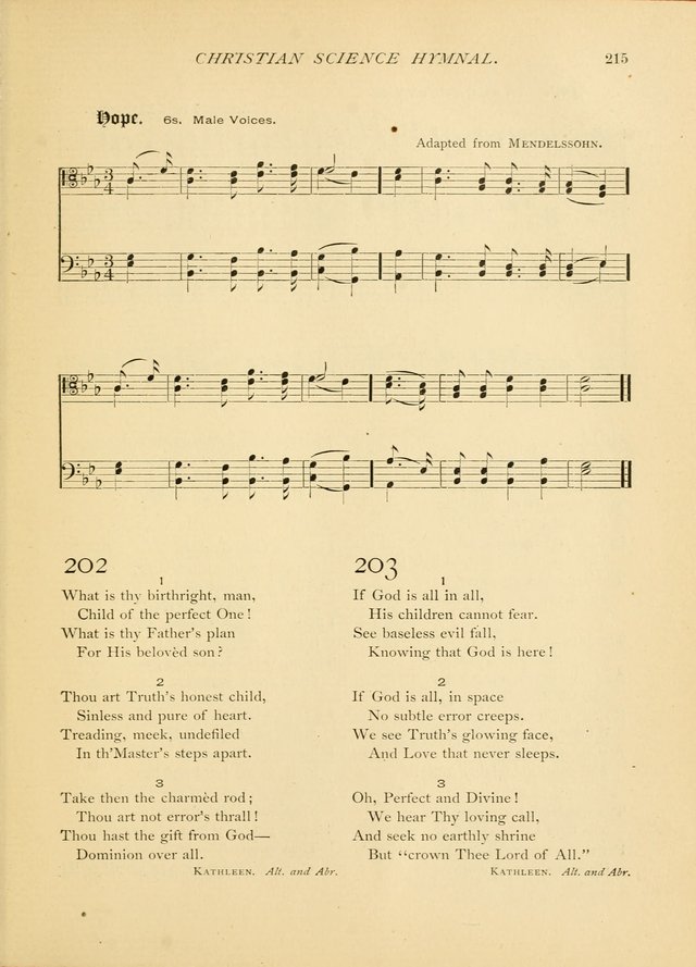 Christian Science Hymnal: a selection of spiritual songs page 217