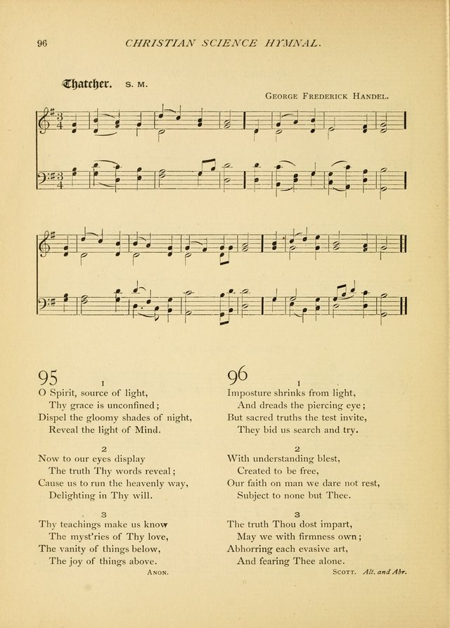 Christian Science Hymnal: a selection of spiritual songs page 96