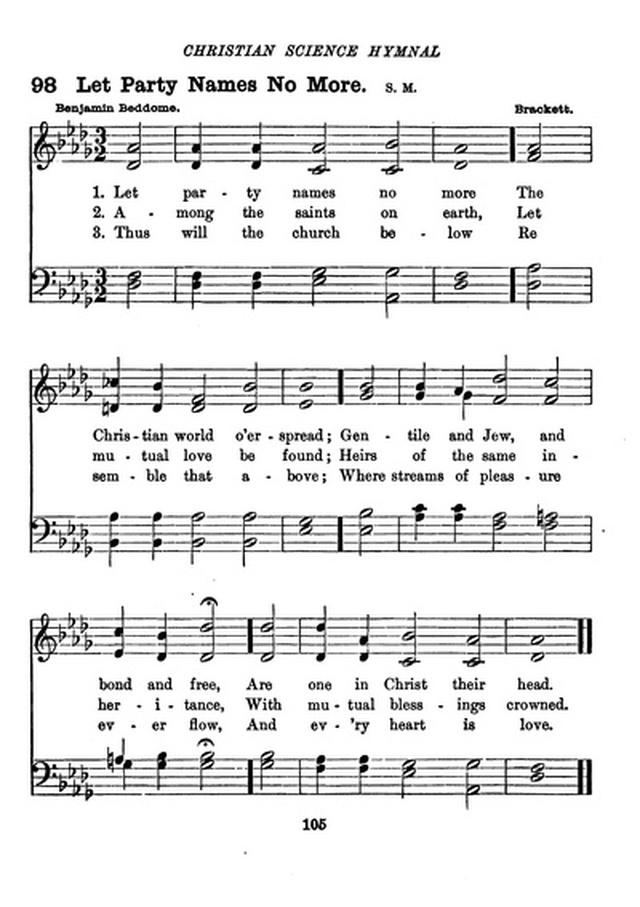 Christian Science Hymnal page 105