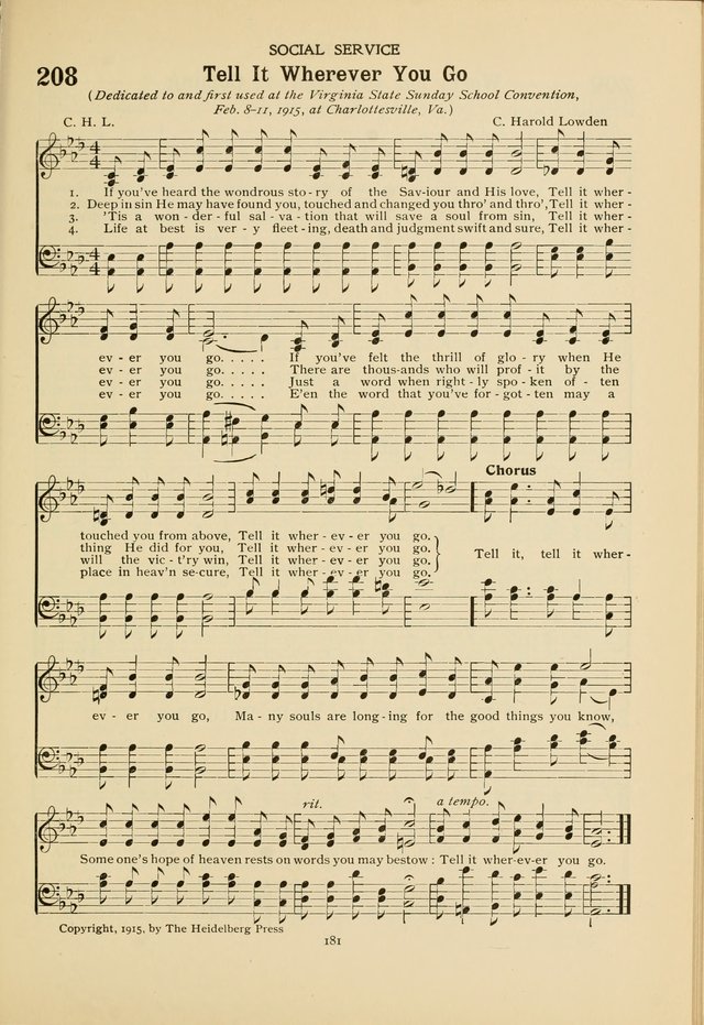 The Church School Hymnal page 181