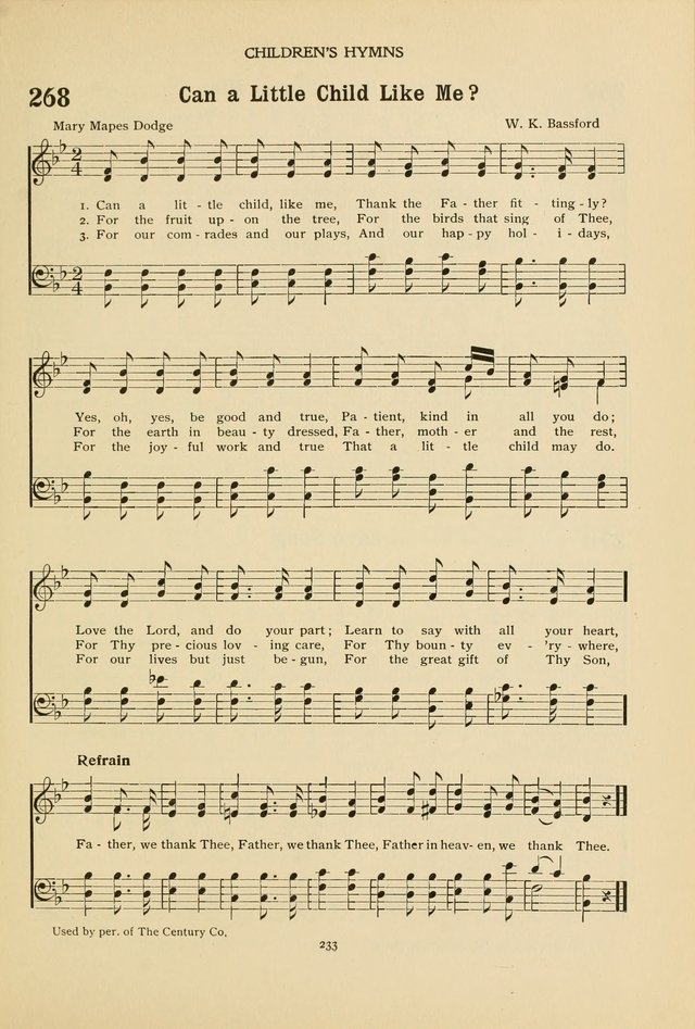 The Church School Hymnal page 233