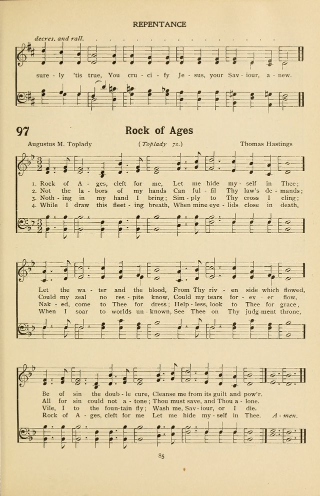 The Church School Hymnal page 85