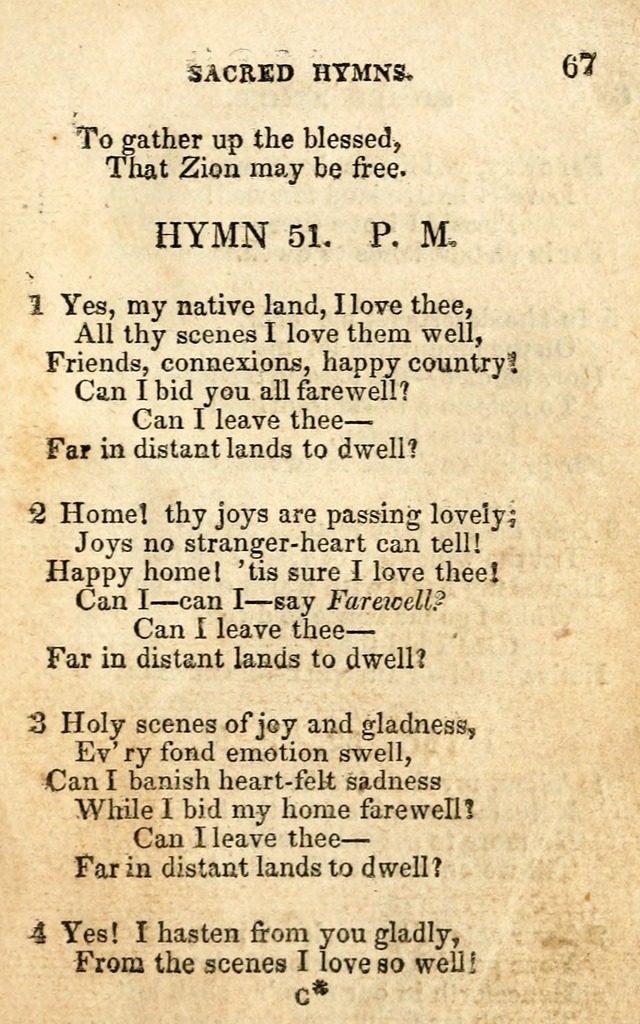 A Collection of Sacred Hymns, for the Church of the Latter Day Saints page 67