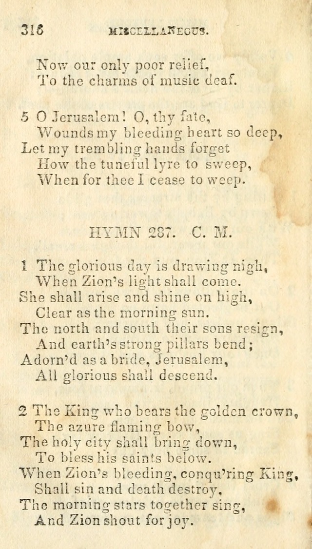 A Collection of Sacred Hymns, for the Church of Jesus Christ of Latter Day Saints page 318
