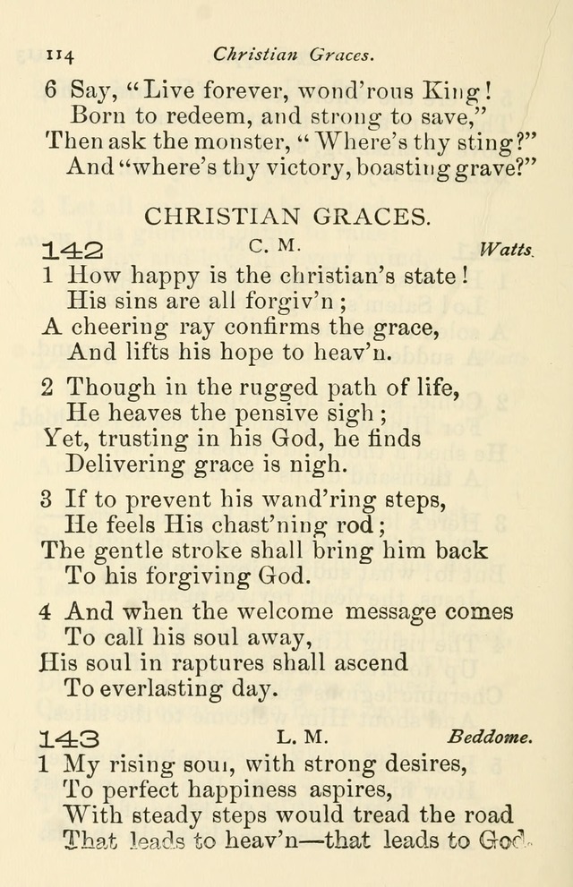 A Choice Selection of Hymns and Spiritual Songs for the use of the Baptist Church and all lovers of song page 117