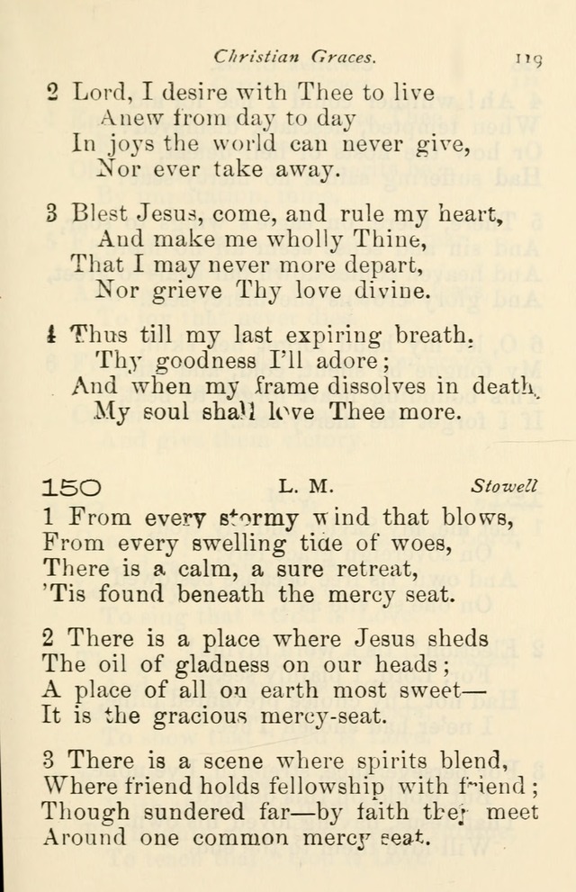 A Choice Selection of Hymns and Spiritual Songs for the use of the Baptist Church and all lovers of song page 122
