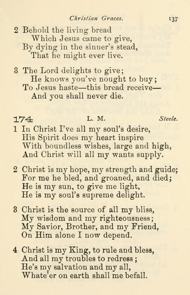 A Choice Selection of Hymns and Spiritual Songs for the use of the Baptist Church and all lovers of song page 140
