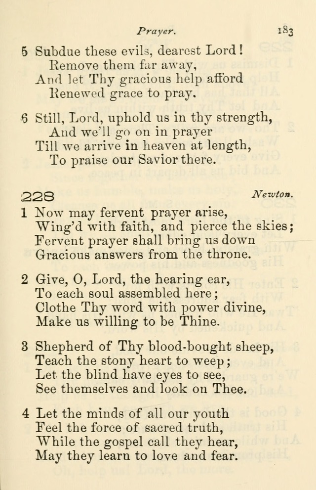 A Choice Selection of Hymns and Spiritual Songs for the use of the Baptist Church and all lovers of song page 186