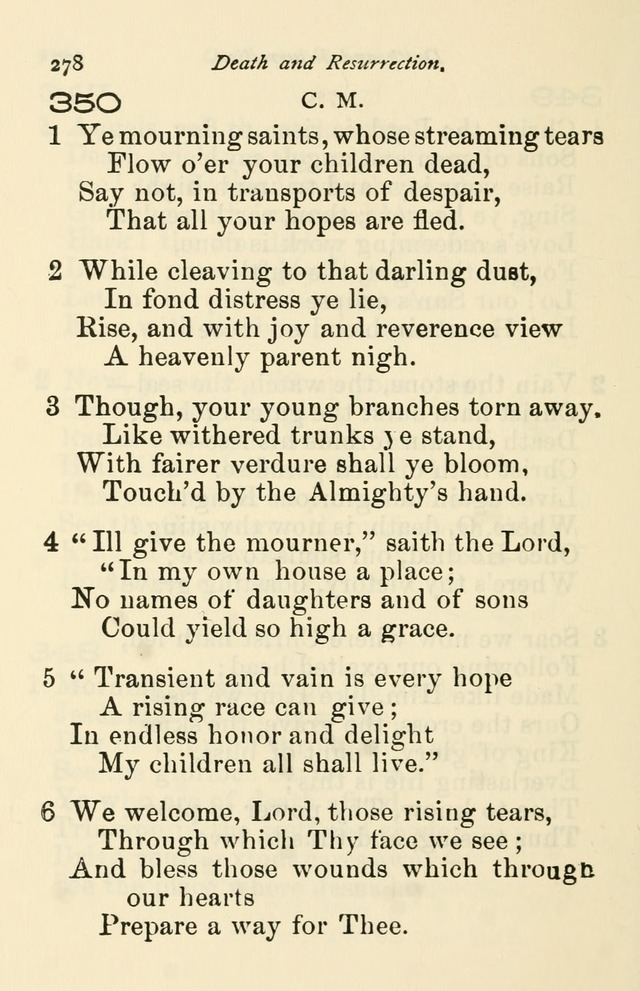 A Choice Selection of Hymns and Spiritual Songs for the use of the Baptist Church and all lovers of song page 281