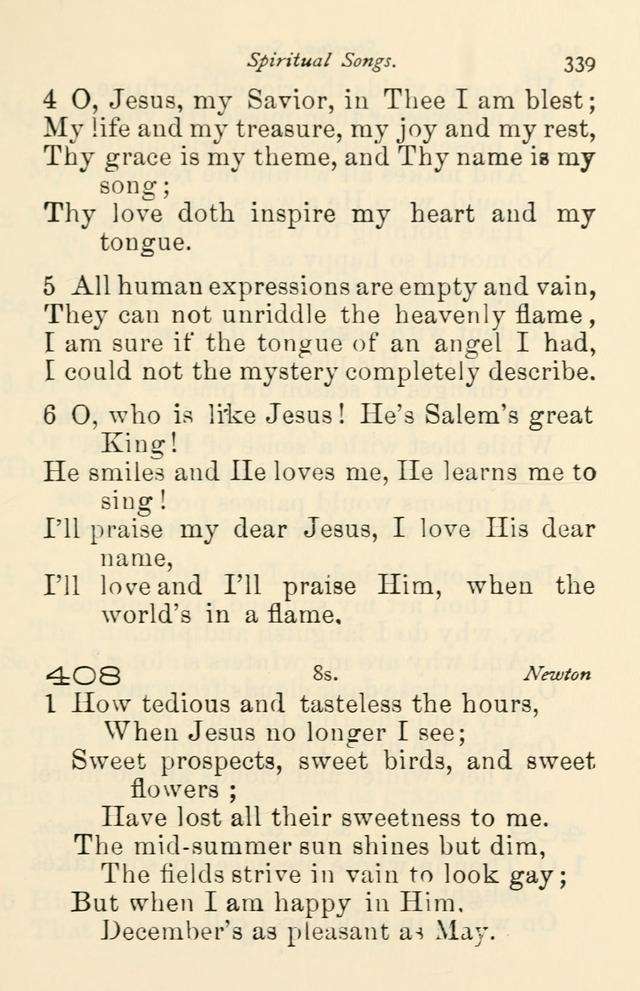 A Choice Selection of Hymns and Spiritual Songs for the use of the Baptist Church and all lovers of song page 342