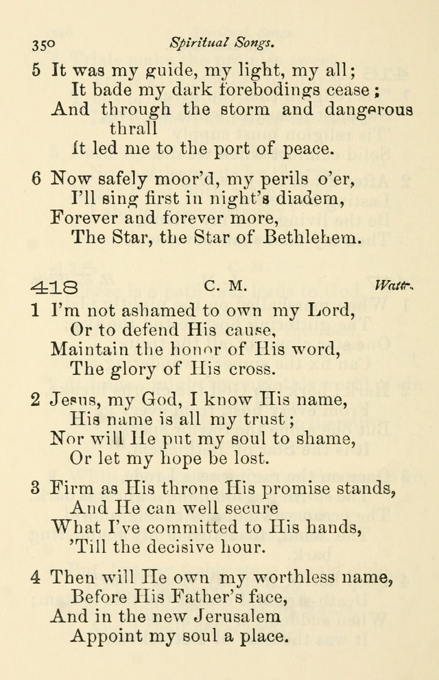 A Choice Selection of Hymns and Spiritual Songs for the use of the Baptist Church and all lovers of song page 353