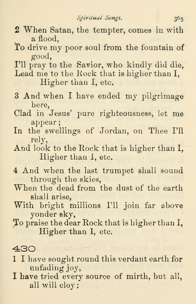 A Choice Selection of Hymns and Spiritual Songs for the use of the Baptist Church and all lovers of song page 368