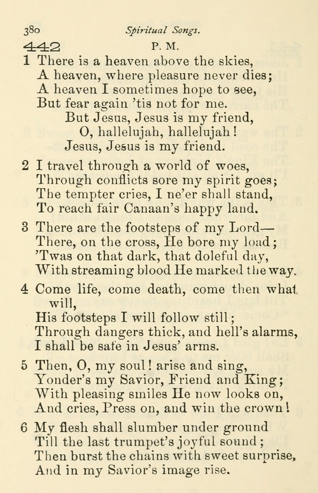 A Choice Selection of Hymns and Spiritual Songs for the use of the Baptist Church and all lovers of song page 383