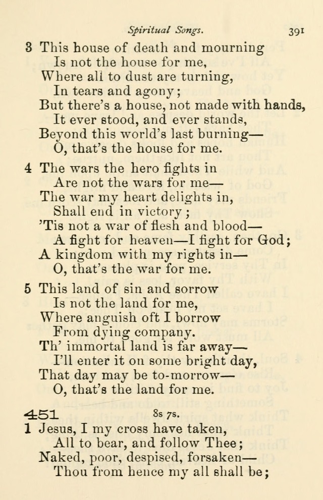 A Choice Selection of Hymns and Spiritual Songs for the use of the Baptist Church and all lovers of song page 394