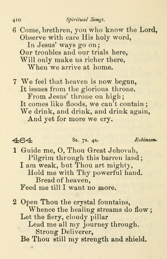 A Choice Selection of Hymns and Spiritual Songs for the use of the Baptist Church and all lovers of song page 413