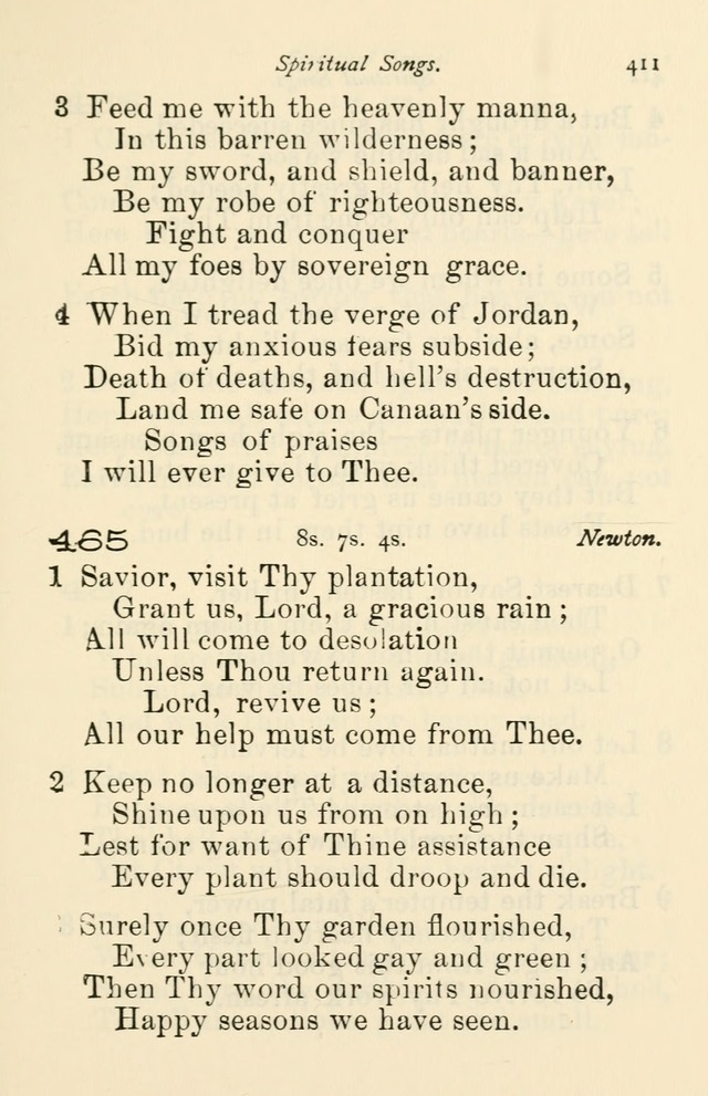 A Choice Selection of Hymns and Spiritual Songs for the use of the Baptist Church and all lovers of song page 414