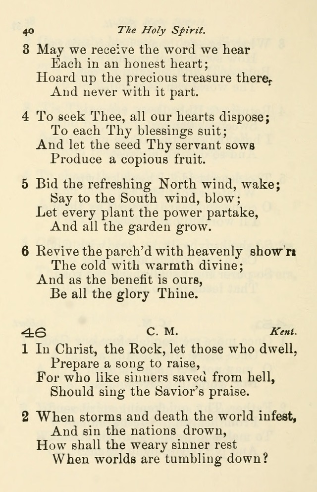 A Choice Selection of Hymns and Spiritual Songs for the use of the Baptist Church and all lovers of song page 43