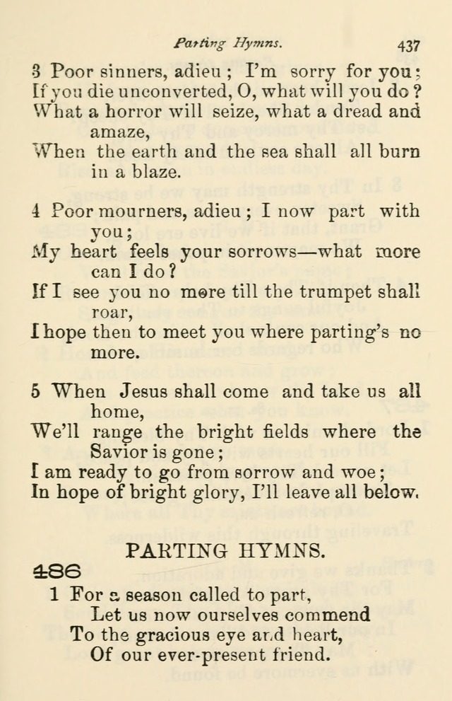 A Choice Selection of Hymns and Spiritual Songs for the use of the Baptist Church and all lovers of song page 440