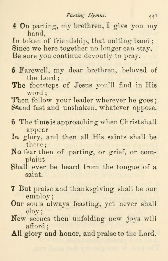 A Choice Selection of Hymns and Spiritual Songs for the use of the Baptist Church and all lovers of song page 444