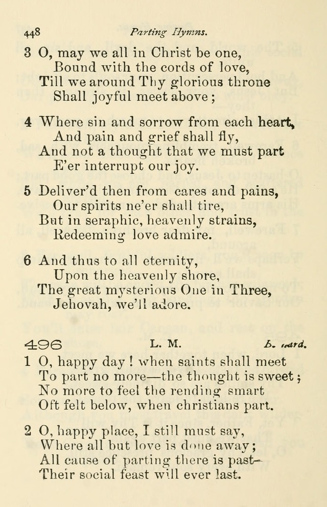 A Choice Selection of Hymns and Spiritual Songs for the use of the Baptist Church and all lovers of song page 451
