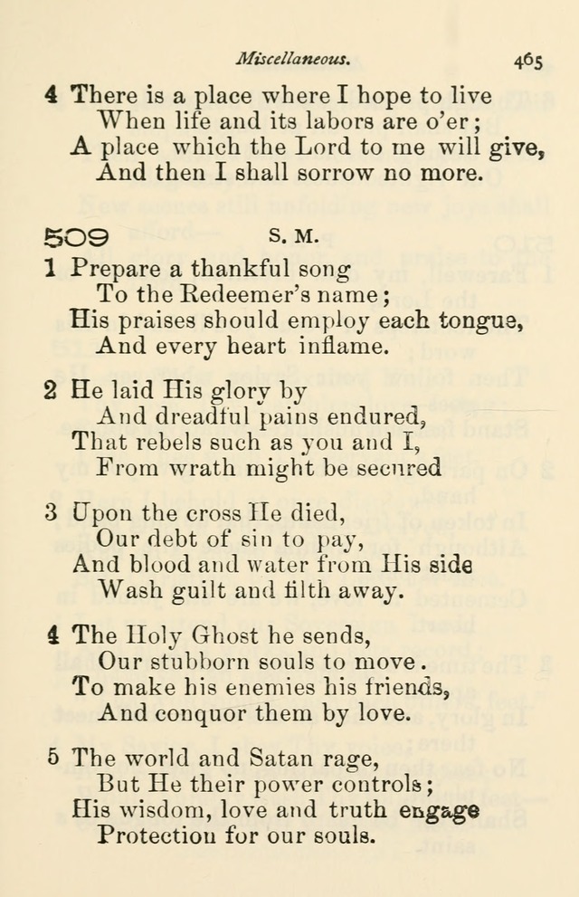 A Choice Selection of Hymns and Spiritual Songs for the use of the Baptist Church and all lovers of song page 468
