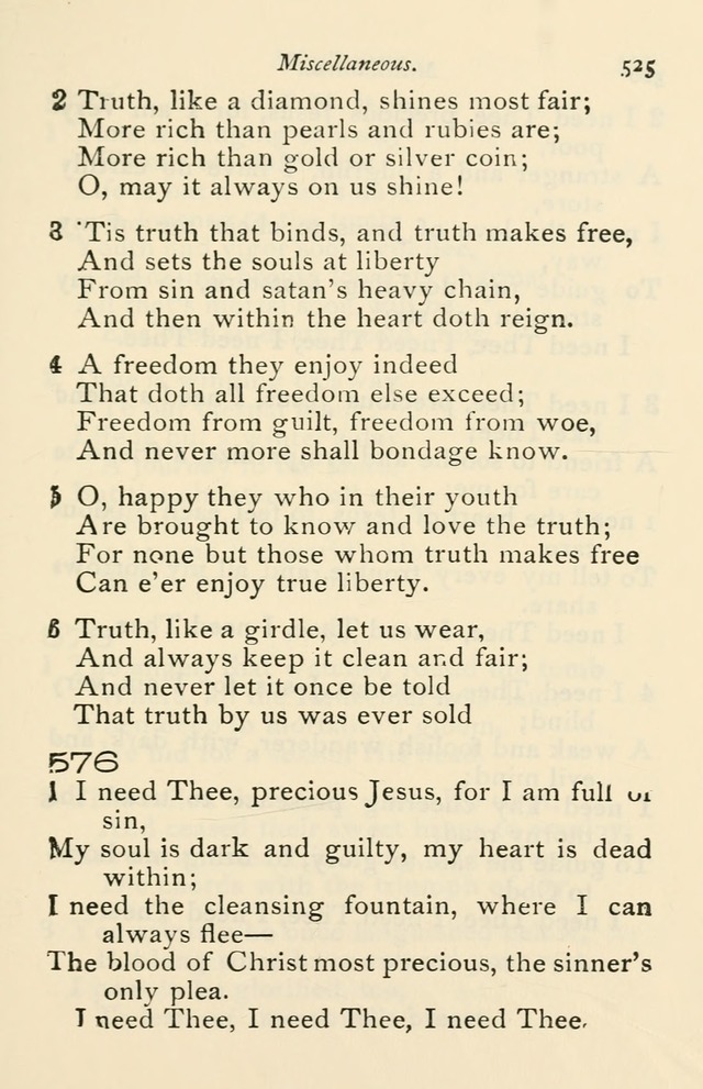 A Choice Selection of Hymns and Spiritual Songs for the use of the Baptist Church and all lovers of song page 528