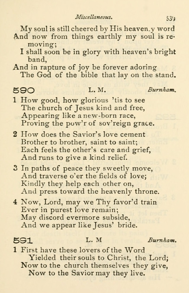 A Choice Selection of Hymns and Spiritual Songs for the use of the Baptist Church and all lovers of song page 542