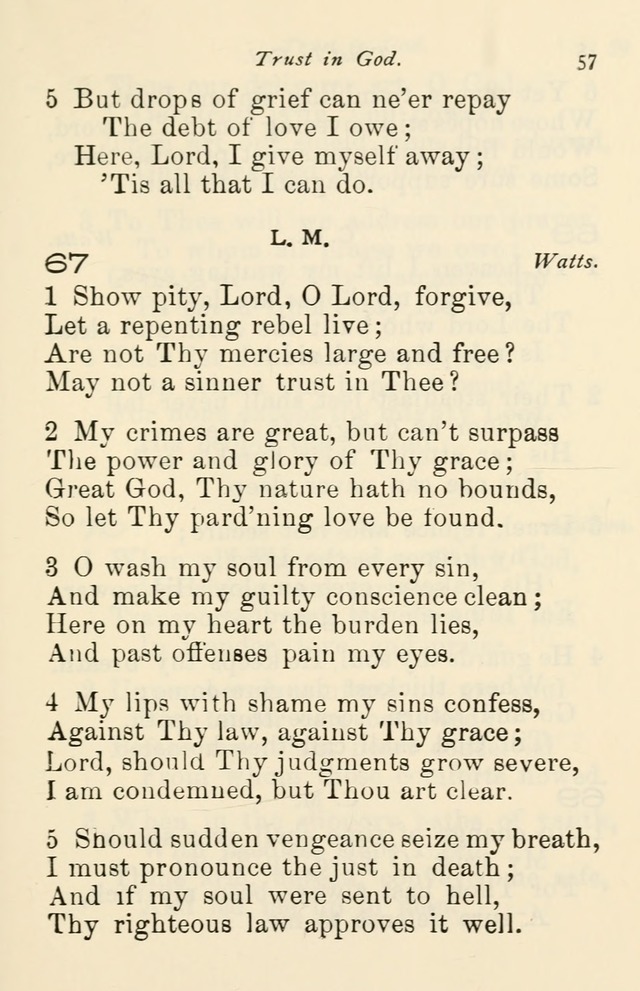 A Choice Selection of Hymns and Spiritual Songs for the use of the Baptist Church and all lovers of song page 60