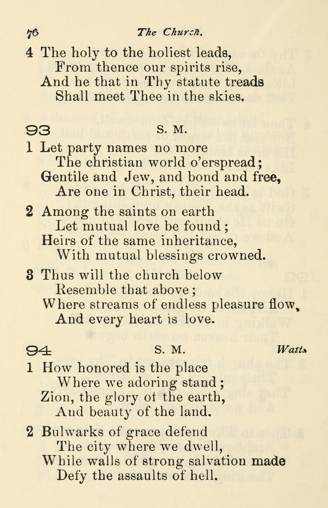A Choice Selection of Hymns and Spiritual Songs for the use of the Baptist Church and all lovers of song page 79